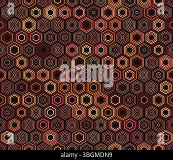 Background with Hexagon Pattern. Geometric shapes of varied style and color. Hexagon pattern. Tileable pattern. Seamless background. Stock Vector