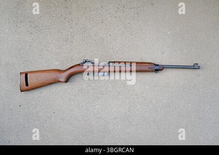 M1 Carbine with five-round hunting magazine Stock Photo