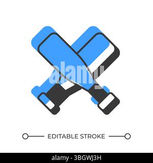 Bets pair offset shadow line icon Stock Vector