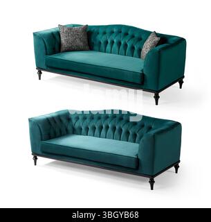 sofa isolated on white background .different angles view Stock Photo