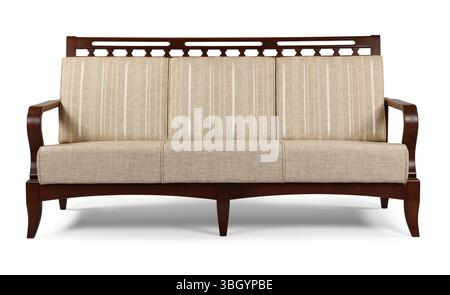 Modern sofa isolated on white background. front view Stock Photo