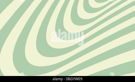 An abstract background with circles. Curved green and yellow striped backdrop. A summer light green texture. Stock Vector