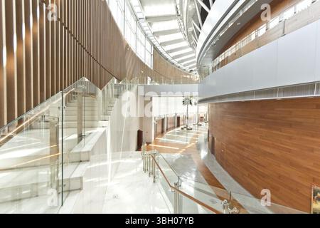 Interior of the newly constructed African Union Hall in Addis Ababa ...