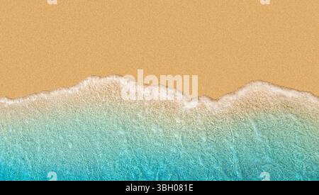 Foamy wave on sand beach Stock Photo
