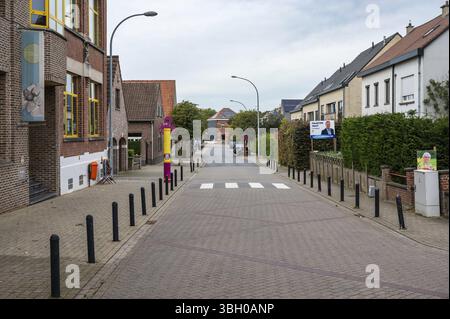 Residential houses in the village of Brussegem, Merchtem, Belgium, SEP ...