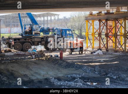 Bridge construction Stock Photo