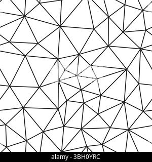 Triangulation geometric shapes background. Medium triangles size. Light lines weight. Repeatable pattern. Seamless tileable vector illustration. Stock Vector