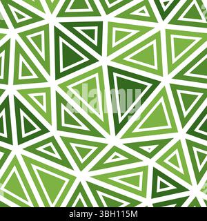 Triangle shapes background. Large triangles size. Solid shapes in frames. Monotone style. Repeatable pattern. Artistic vector tiles. Stock Vector