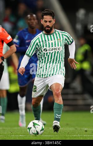 Isco seen during UEFA Conference League 2025 final game between Real