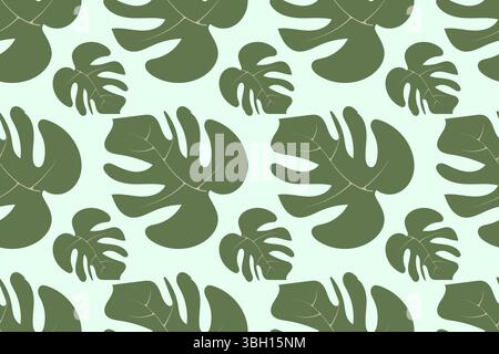 Tropical foliage pattern in seamless vector format, featuring exotic palm leaves. Vintage botanical background for creative designs Stock Vector