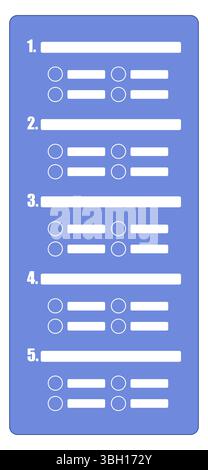 A survey questionnaire for customer satisfaction with checkboxes Stock ...