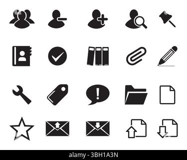 Web icon set symbol vector. Vector flat editable isolated set of icons Stock Vector