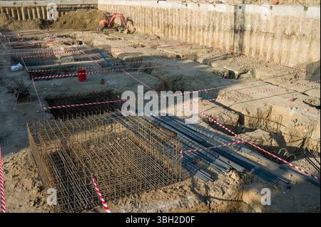 building under construction, industrial development, construction site engineering Stock Photo