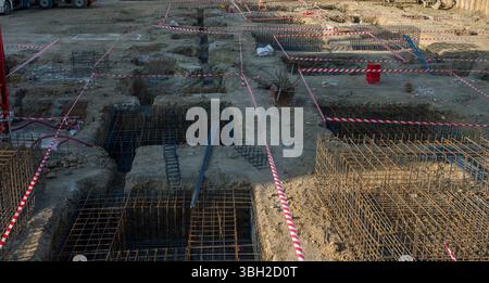building under construction, industrial development, construction site engineering Stock Photo