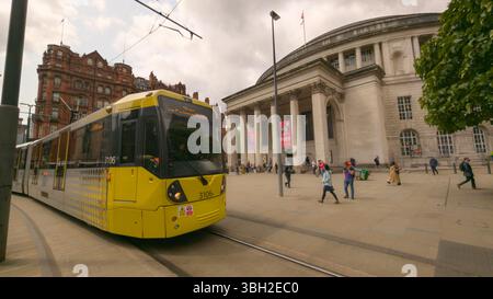 Manchester Metrolink tram St Peters Square Stock Photo