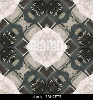 Grey Black Ornate Vector Pattern Stock Vector