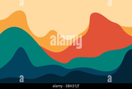 Abstract Mountain Vector Background Stock Vector