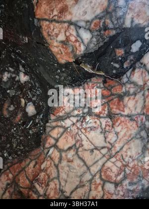 Beautiful Polished Marble Texture with Natural Veining Stock Photo
