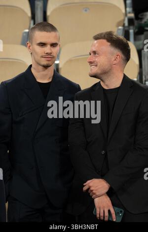 Romeo Beckham attends the Roland Garros 2025 tournament on June 6, 2025 ...
