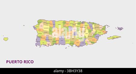 Puerto Rico Line Map Puerto Rico MAP in Blue, Country Map, Puerto Rico, Border Map, Border ...