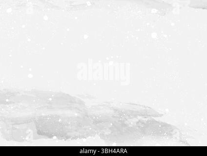 Gray abstract pattern. Watercolor texture background. Snowy monochrome landscape. Minimalist background with different spots. Monochrome decorative de Stock Vector