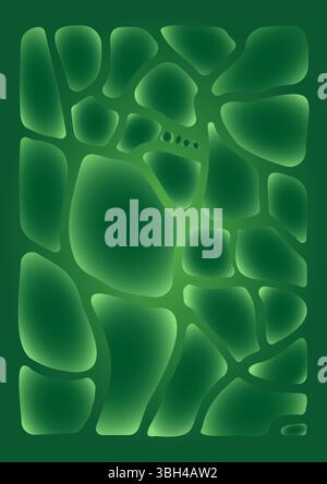 Abstract green pattern of curved lines. Gradient spots in shades of green. Unusual background from smooth transition of green tones. Abstract vector i Stock Vector