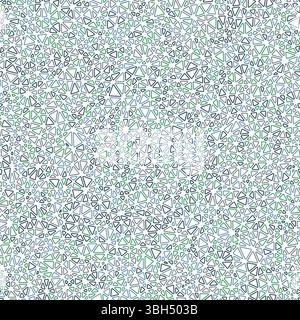 Triangulation geometric shapes background. Tiny triangles size. Multiple colors style. Rounded triangles outlined. Repeatable pattern. Stock Vector