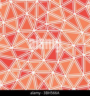 Minimal geometric background. Medium triangles size. Solid shapes in frames. Mono tone style. Repeatable pattern. Awesome vector tiles. Stock Vector