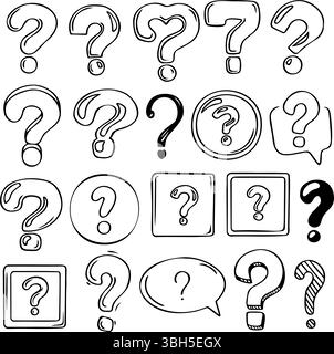 Vector set icons of abstract curved thin arrows. Hand drawn rounded and curved grunge pointers. Isolated ink, fine drawn lines, elements for design. Stock Vector