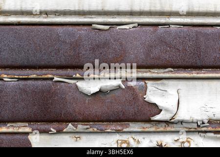 Background of old metal sheet with peel paint texture surface Stock Photo