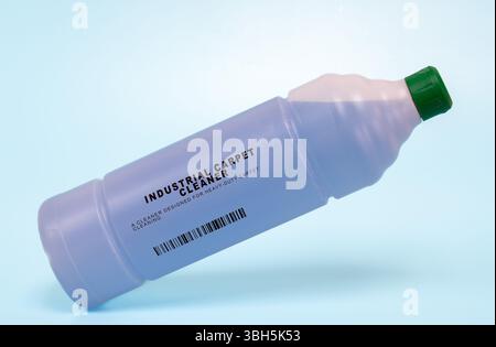 Industrial carpet cleaner. A cleaner designed for heavy-duty carpet cleaning. Used in commercial and industrial settings to remove stains, dirt, and odours from carpets in high-traffic areas. Stock Photo
