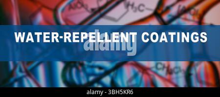 Water-repellent coatings. Designing materials with hydrophobic surfaces for use in textiles, construction and electronics. Stock Photo