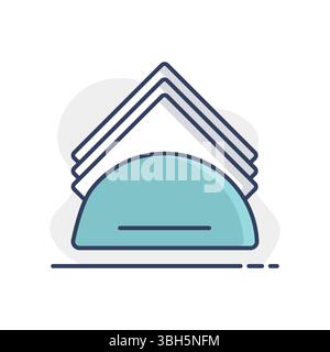 Napkins and napkin holder vector icon. Kitchen appliance. Graph symbol for cooking web site design, logo, app, UI Stock Vector