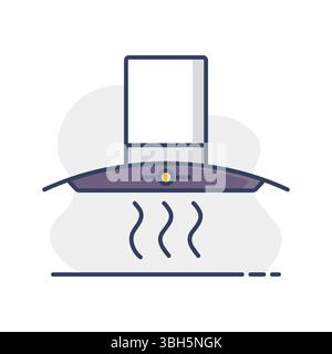 Kitchen hood vector icon. Electric kitchen appliance. Graph symbol for cooking web site design, logo, app, UI Stock Vector