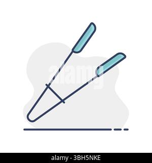 Kitchen tongs vector icon. Kitchen appliance. Graph symbol for cooking web site design, logo, app, UI Stock Vector