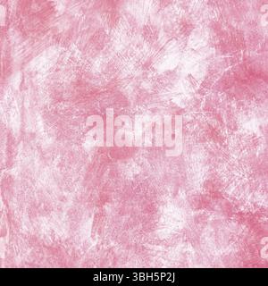 Pink wall background. Hand drawn painting. Painting on wall. Pink color texture. Fragment of artwork. Brushstrokes of paint. Modern art. Contemporary Stock Photo