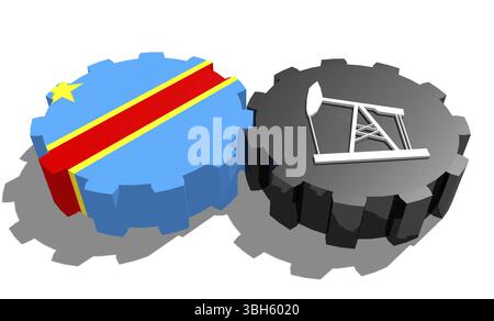 Congo oil industry concept, industrial illustration - rising up chart ...
