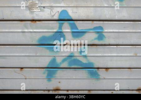 Painted star on a grunge background Stock Photo