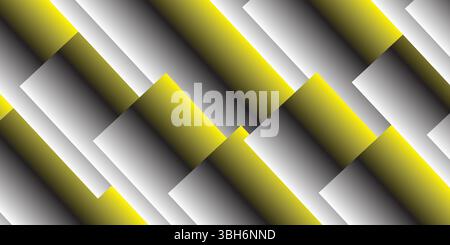 Abstract yellow grey dark gradient geometric shape with futuristic concept background Stock Vector