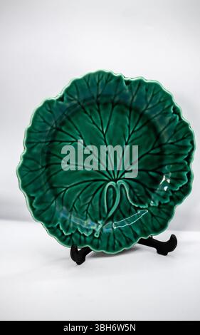 beautiful antique porcelain plates Stock Photo