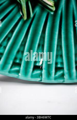 beautiful antique porcelain plates Stock Photo