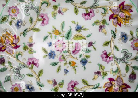 beautiful antique porcelain plates Stock Photo