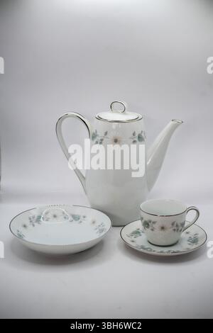 vintage ceramic coffee service Stock Photo