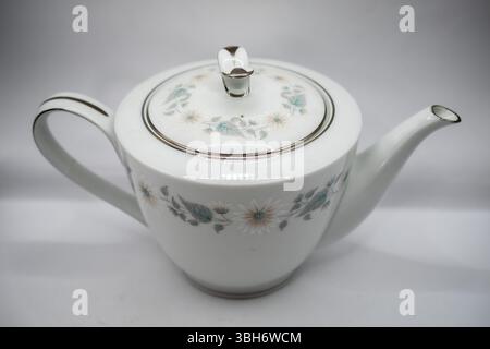 vintage porcelain tea pot Stock Photo