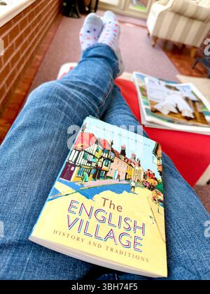Relaxing reading a book Stock Photo