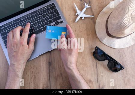 Travel planning concept on table Stock Photo