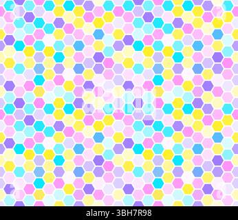 Seamless pattern of hexagonal tiles Stock Vector
