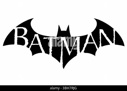 Batman logo isolated on white background. Stock Photo