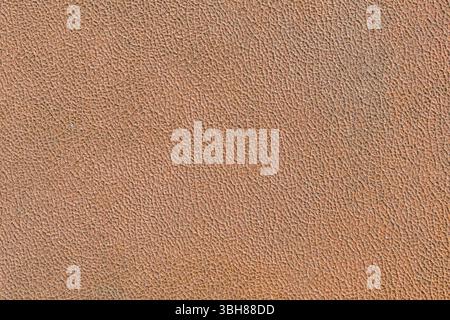 Rough textured surface with dense relief, polished stone. Natural background with a warm brown-beige tone. Stock Photo