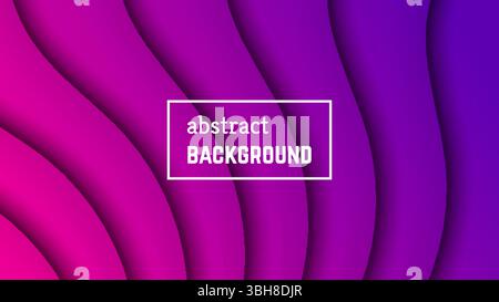 Abstract minimal wave geometric background.  Purple wave layer shape for banner, templates, cards. Vector illustration. Stock Vector